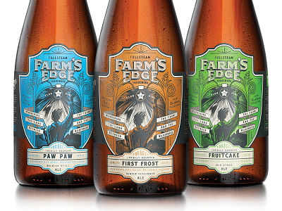 Farm's Edge beer bomber farms edge forager fullsteam illustration label packaging