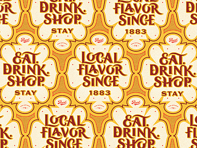 Pearl Type badge custom drink eat flavor lettering local pearl san antonio shop texas