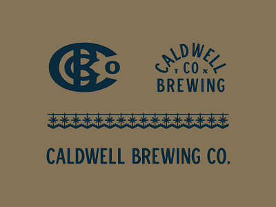Caldwell Brewing Co. beer brand brewing caldwell identity lettering monogram pattern texas