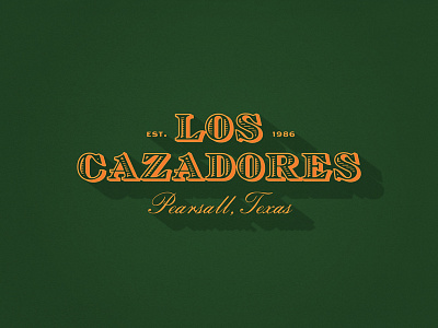 Los Cazadores Identity brand deer contest hunting identity lettering logotype los cazadores pearsall texas typography