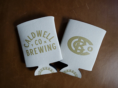 Caldwell Brewing Swag beer brewing caldwell koozie merch monogram screen printed swag texas