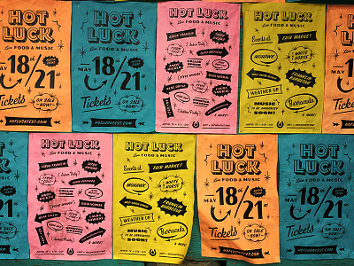 HL 2017 Posters austin festival food hot luck music poster print signpainter tx