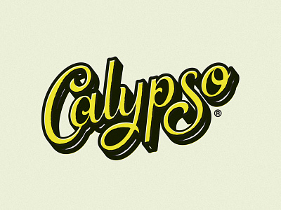 Calypso ID Exploration brand custom dimensional identity lettering logotype script typography