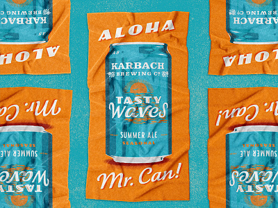 Karbach Towel beach beer brand extension karbach merchandise tasty towel waves