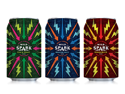 Wild Spark RTD beverage can cocktail packaging pattern rtd