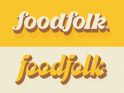 Foodfolk custom type identity lettering logo logotype script