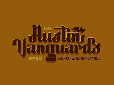 Killed Austin Vanguards austin austin texas grackle illustration lettering logotype script script bundle type type lockup vanguard