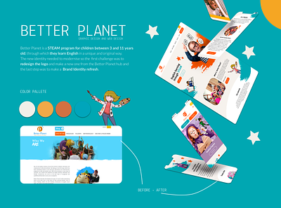 Better Planet: Web Design brand identity education english learning graphic design kids kids brand mobile ui redesign ui ux web design