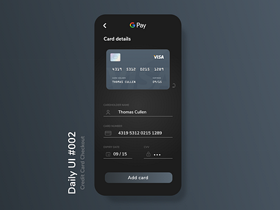 DailyUI #002 - Credit Card Checkout