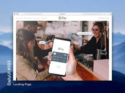 DailyUI #003 - Landing Page dailyui dailyui 003 google google pay landingpage webdesign