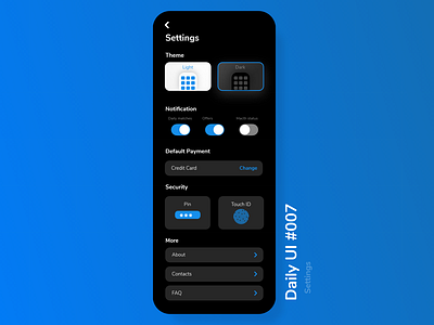 DailyUI #007 - Settings