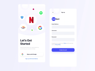 Sign up screen app goal hello dribbble sign up signup subscription subscriptions tracking ui uiux