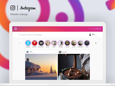 Instagram website redesign design instagram ui ux
