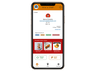 Hire a Private Chef App - Chef View