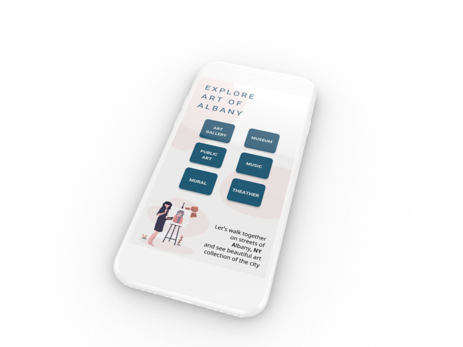 Albany, NY Art App by Hazal Canisag Ozturk on Dribbble