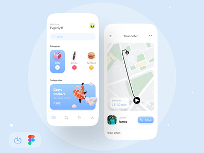 Delivery - app for buy and delivery something [freebies] 3d app booking buy challenge delivery design download ecommerce figma free freebies illustration market mobile shop source ui uidaily ux