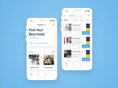 Booking.com Redesign Concept app inspiration mobile redesign redesign concept ui ux