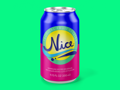 Nice Seltzer color drink label design logo package design vibrant