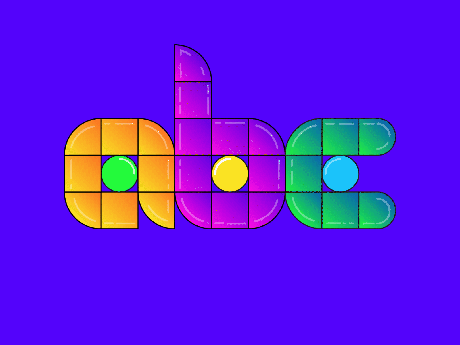 ABC after affects animation color design flat design illustrated typography illustration motion graphic typogaphy