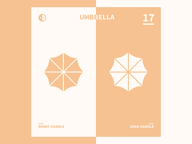 Umbrella | China vs Japan animation design gif illustration infographic loop minimal motion