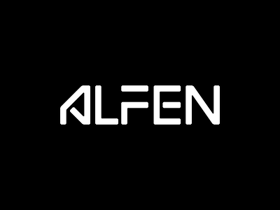 Alfen alfen branding custom type fence gate home industry logo logotype visual identity