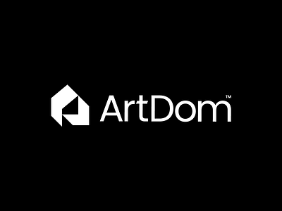 ArtDom artdom branding geometric home logo home mark house house mark logo visual identity
