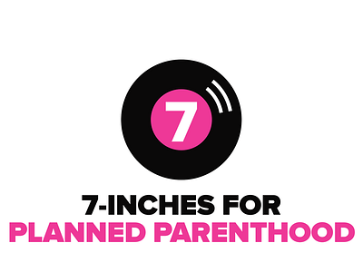 7-inches for Planned Parenthood logo design illustration logo