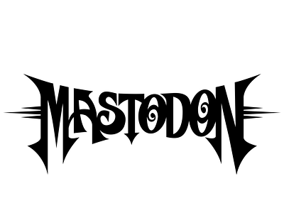 Mastodon typography design typography vector