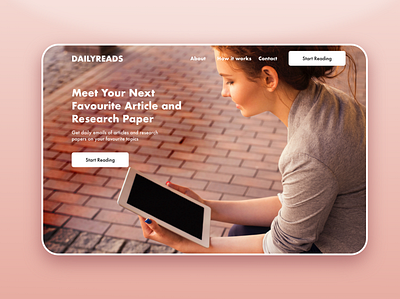 DailyReads 100 days of ui concept design ui ux ui website