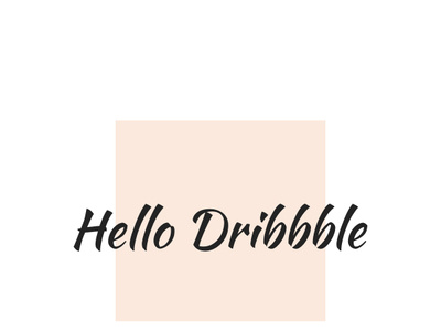 Hello Dribbble