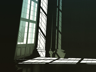 Big Doors animation background design digital 2d digitalpainting illustration noir shape