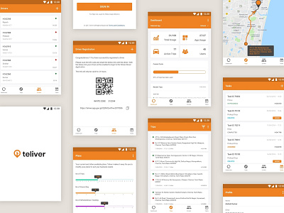 Teliver Dashboard android app dashboard material design mobile teliver tracking ui ux