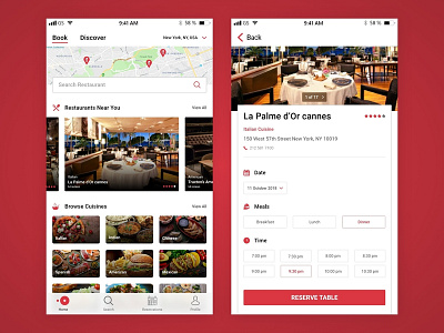 OpenTable Redesign app booking design ios mobile opentable restaurant table ui ux