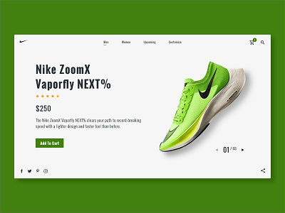Nike Shoe Checkout Page branding design ecommerce fashion nike shoes shop sneaker store ui ux