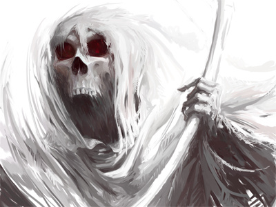 white death death digital illustration scary white