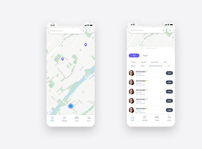Travel Tracker App chat app connecting interface design messaging social network track travel travel agency travel app ui ux