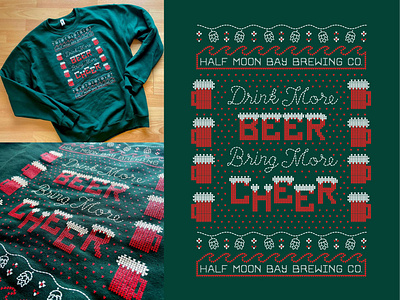 Ugly Sweater for HMB Brewing Co. design ugly christmas sweater ugly sweater vector vector art