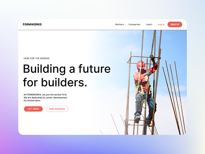 Formworks Landing Page landing page marketing page product design web design