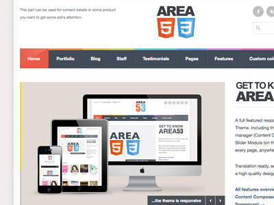AREA53 - Free PSD Site Template