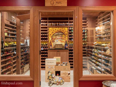 Wine Cellar With Roses And Vines Mural By Linda Paul 1000 Rosen