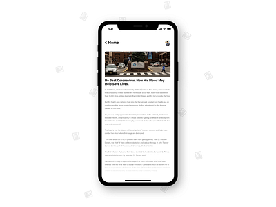 News app - Article page app apple design article clean design flat ios ios app minimal news ui design