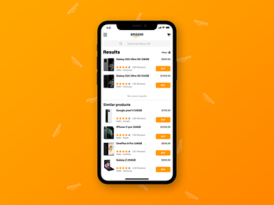Amazon - Search page amazon app clean flat ios ios app minimal redesign shopping ui ui design ux