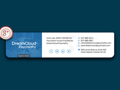 Dream Cloud Email Signature. app branding clickable design ecommerce email signature hiperlinks icon minimal web