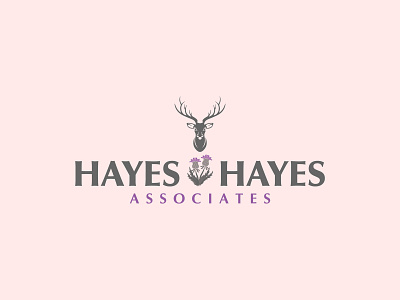 Hayes & Hayes Logo app branding deer deer logo design flower graphic design icon logo minimal typography vector