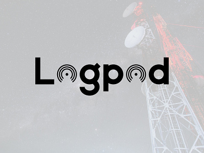 Logpod Logo Design branding design ecommerce illustration logo minimal radio wave responsive typography vector wave icon white board