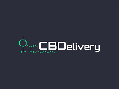 CBDelivery Logo Design branding cbd cbd oil delivery design green hexagone icon icon app logo minimal typography vector white