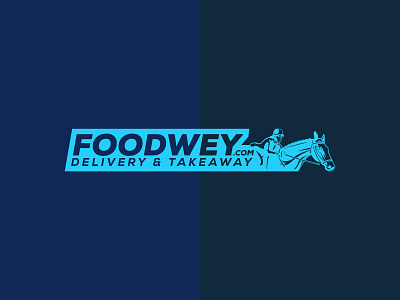 Food delivery Logo Design .com branding delivery design food horse icon logo minimal speed takway typography vector