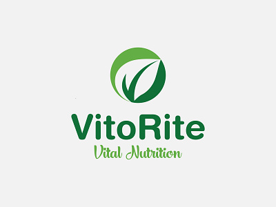 VitoRIte Logo Design app branding circle design ecommerce green icon leaf logo minimal natural nutrition typography vector vital vitamin
