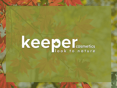 Keeper Cosmetics Logo admin branding cosmetics famine k logo keeper leaf look maple maple leaf nature typography