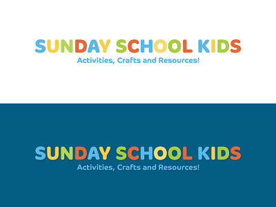 Sunday School Kids branding colorfull design icon logo minimal typography vector